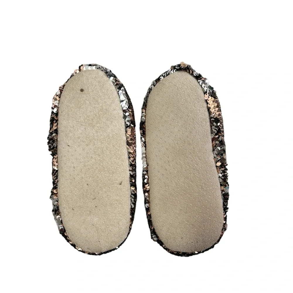 Girls Sequin Slippers Size 2